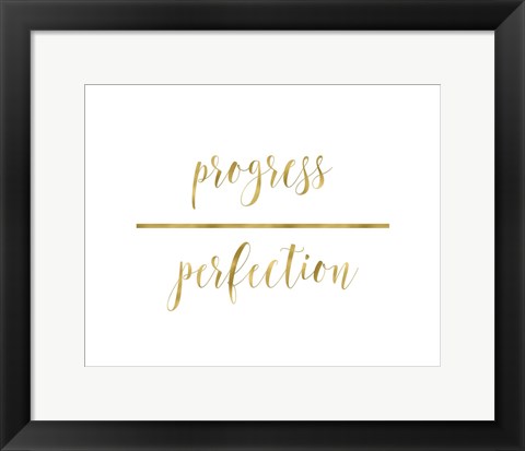 Framed Progress Over Perfection Print