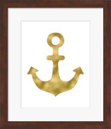 Framed Gold Anchor Print