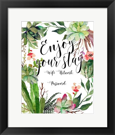 Framed Enjoy Your Stay Print