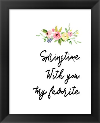 Framed Springtime With You II Print