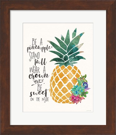 Framed Be a Pineapple Print