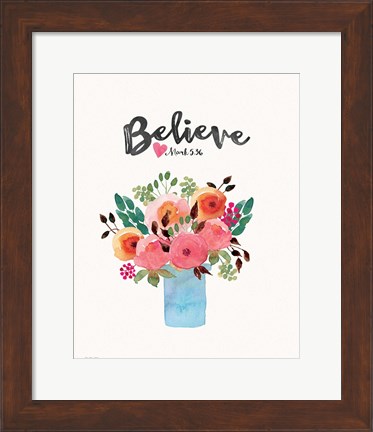 Framed Believe Mark 5:36 Print