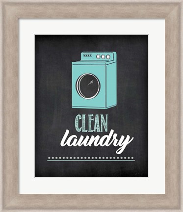 Framed Clean Laundry Print