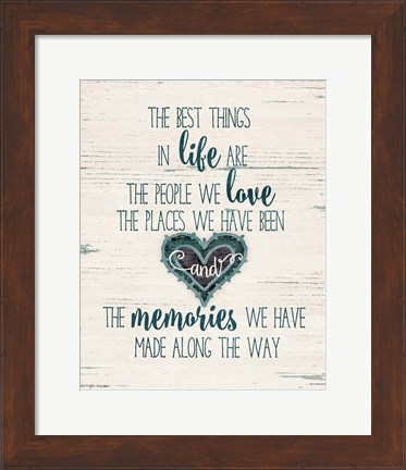 Framed Life, Love, Memories Print