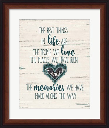 Framed Life, Love, Memories Print