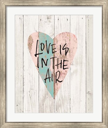 Framed Love in the Air Print