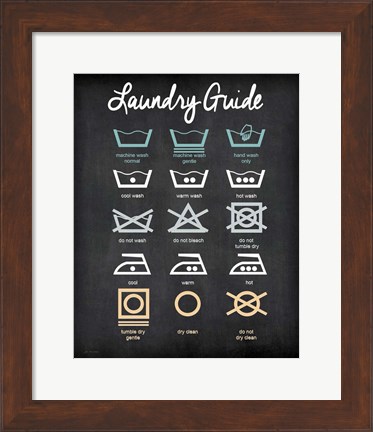 Framed Laundry Guide Print