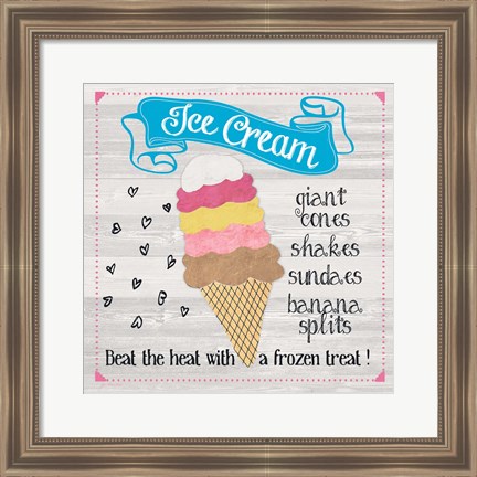 Framed Ice Cream Print