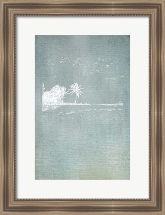 Framed Beach Palm II Print