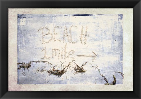 Framed Beach 1 Mile Print