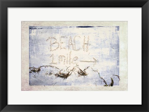 Framed Beach 1 Mile Print