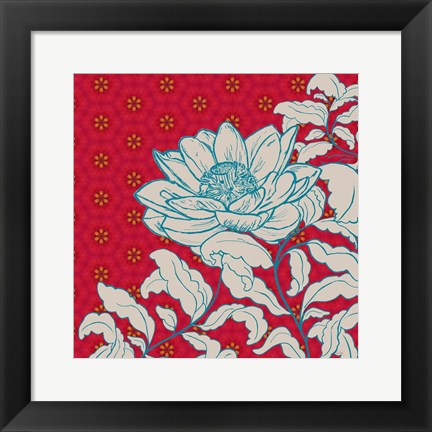 Framed Lotus Bouquet II Print