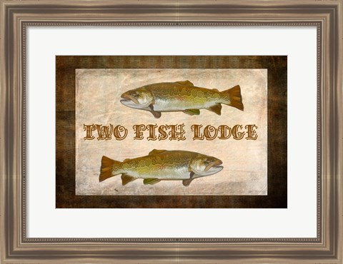 Framed Tow Fish Lodge II Print