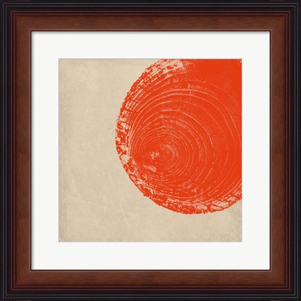 Framed Tree Stump Tangerine Print