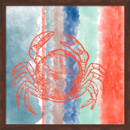 Framed Crab Stripes Print