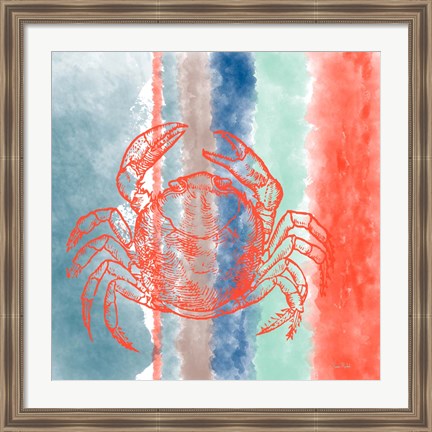 Framed Crab Stripes Print