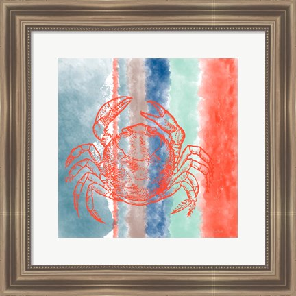 Framed Crab Stripes Print