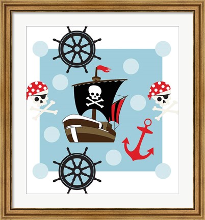 Framed Ahoy Pirate Boy I Print