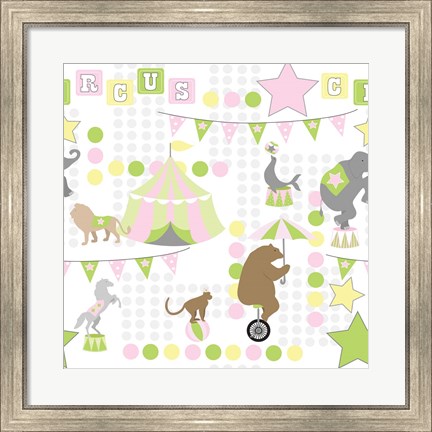 Framed Baby Big Top V Pink Print