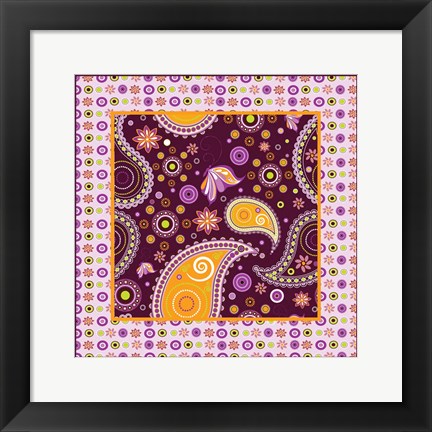 Framed Boho Chic Amethyst X Print