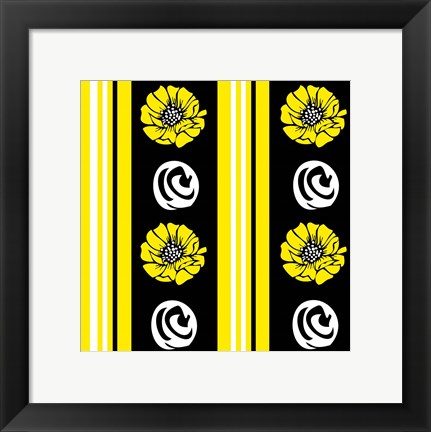 Framed Bold Yellow Flower XII Print