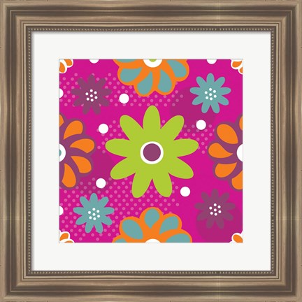 Framed Butterflies and Blooms Lively IV Print