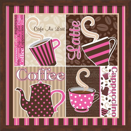 Framed Cafe Au Lait Cocoa Punch XIII Print