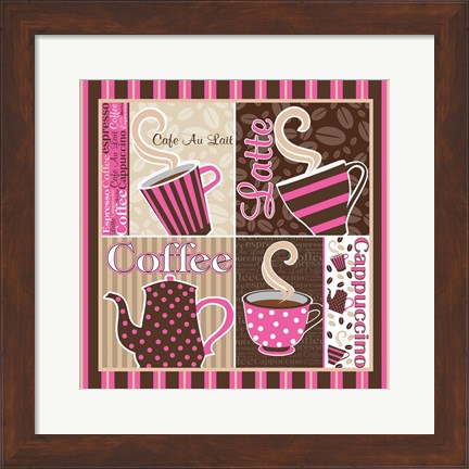 Framed Cafe Au Lait Cocoa Punch XIII Print