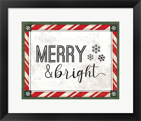 Framed Words Christmas I Print