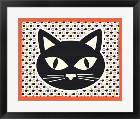 Framed Black Cat Print