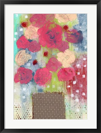 Framed Bright Floral in Vase Print