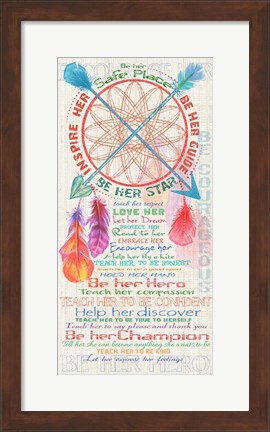 Framed Girls Dream Catcher Print