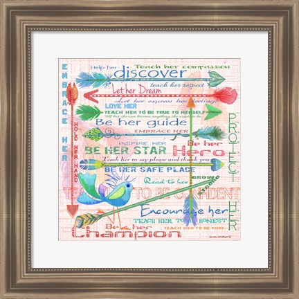 Framed Be Her Safe Place Print