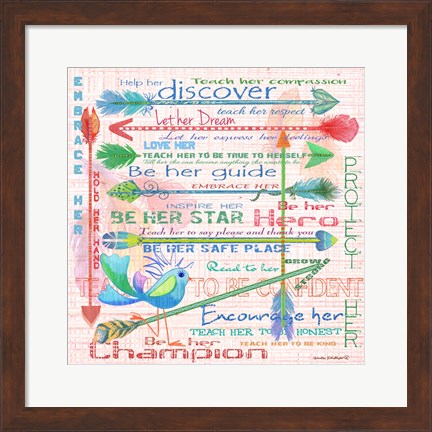 Framed Be Her Safe Place Print