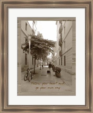 Framed Traveler Sepia Print