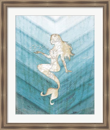 Framed Coastal Mermaid II Print