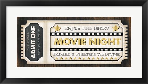 Framed Movie Ticket Print