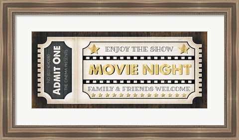 Framed Movie Ticket Print