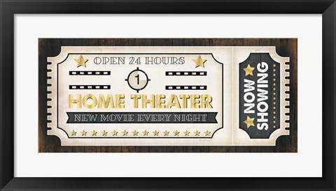 Framed Movie Ticket II Print