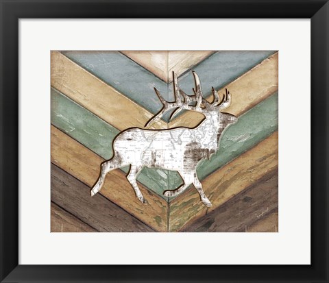 Framed Lodge Elk Print