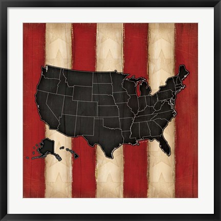 Framed United States Print