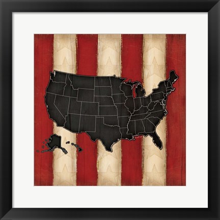 Framed United States Print