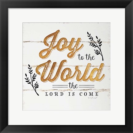 Framed Joy to the World Print