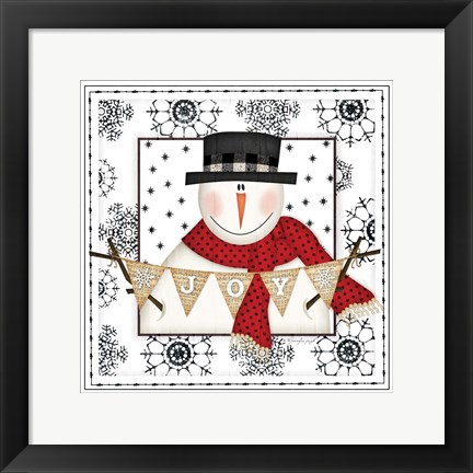 Framed Snowman Snowflake IV Print