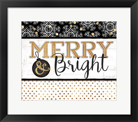 Framed Merry &amp; Bright Print