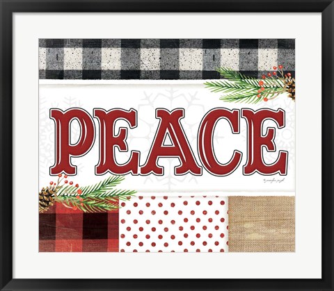 Framed Peace Plaid Print