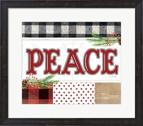 Framed Peace Plaid Print