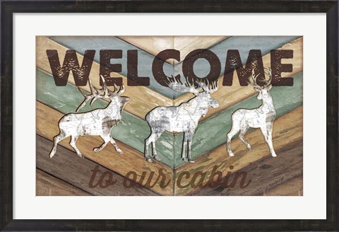 Framed Lodge Welcome Print