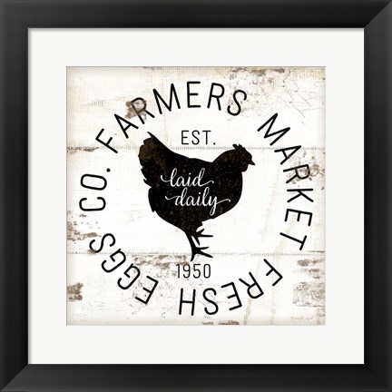 Framed Farmer Market Eggs Print