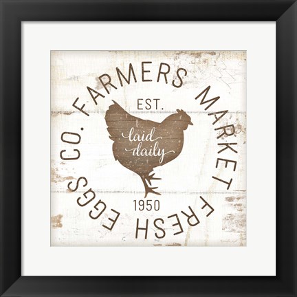 Framed Farmer Market Eggs II Print